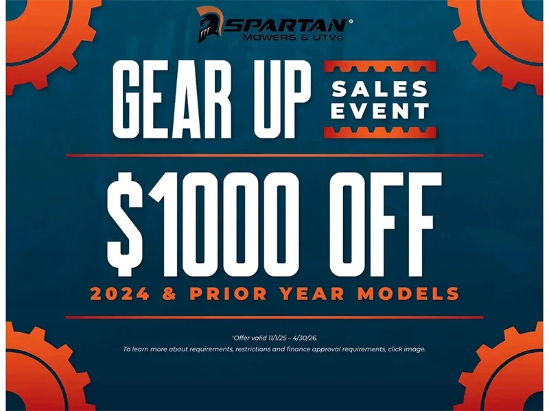 You are currently viewing Spartan Mowers & UTVs – Gear Up Sales Event – Mowers