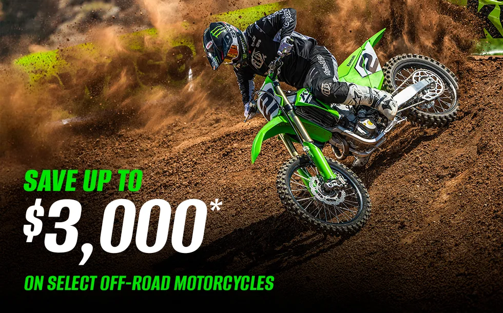 You are currently viewing Kawasaki Save Up To $3,000* on Select Off-Road Motorcycles