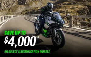 Read more about the article Kawasaki Save up to $4,000* on select electrification motorcycles